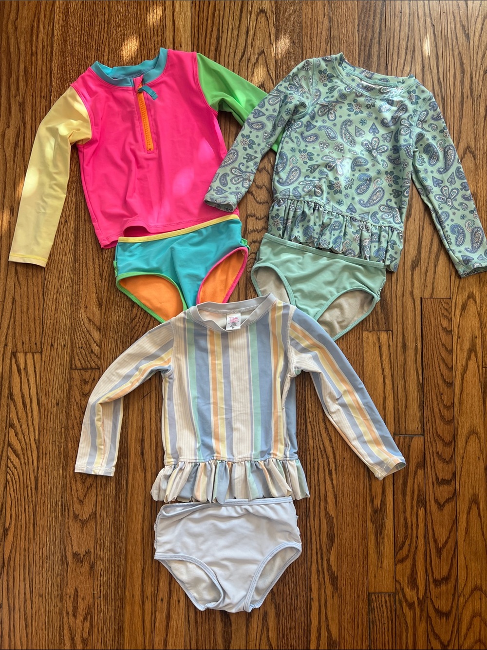Ruffle Butts Toddler Girls Swim Suit Bundle, 3T